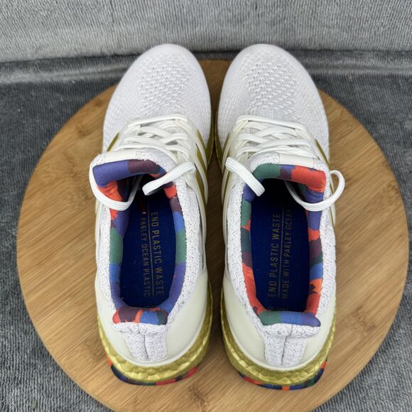 Adidas Ultraboost DNA Shoes Womens Size 9 White Gold Parley Running HP7425 - Picture 5 of 10